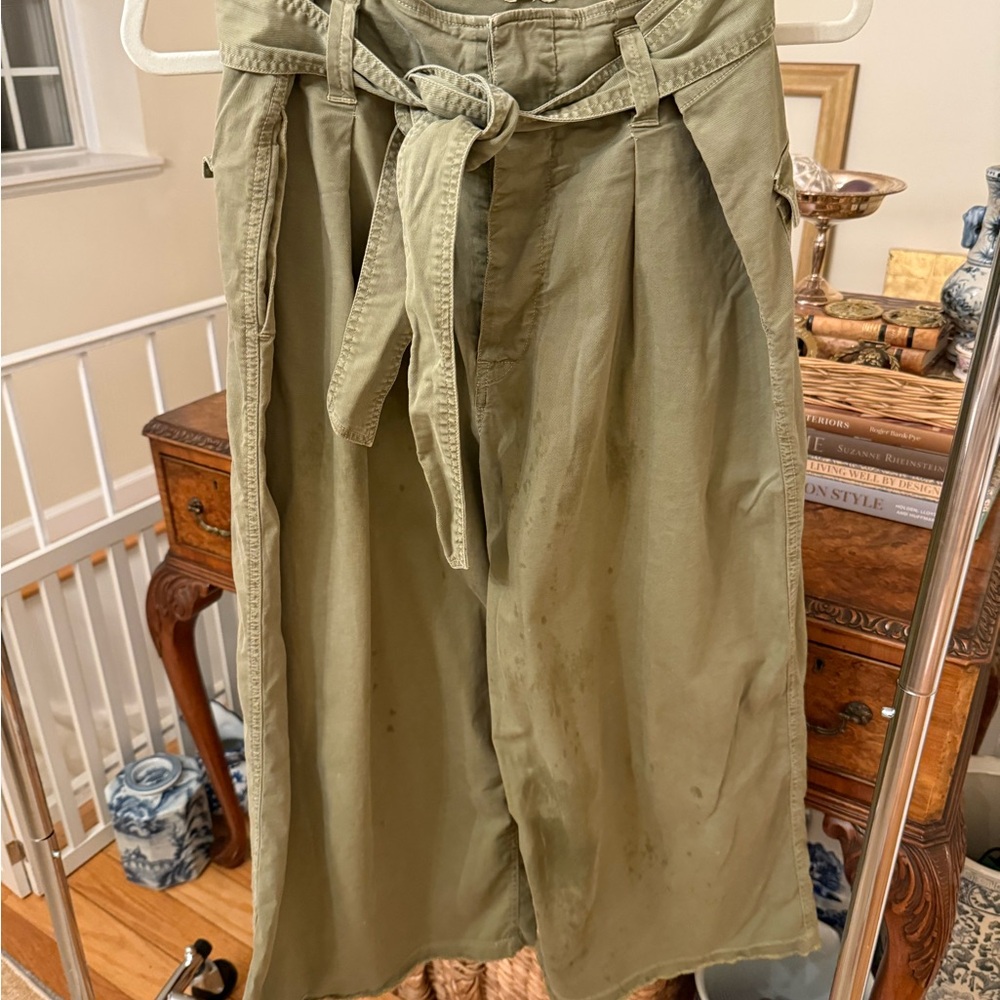Nili Lotan Khaki Trousers with Belt